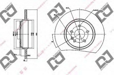 DJ PARTS bd1153 -  Тормозной диск